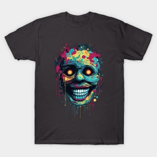 Ugly Noir Skull - Psychedelic Manga T-Shirt